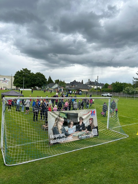 Blick auf den Sportplatz der SG Jößnitz